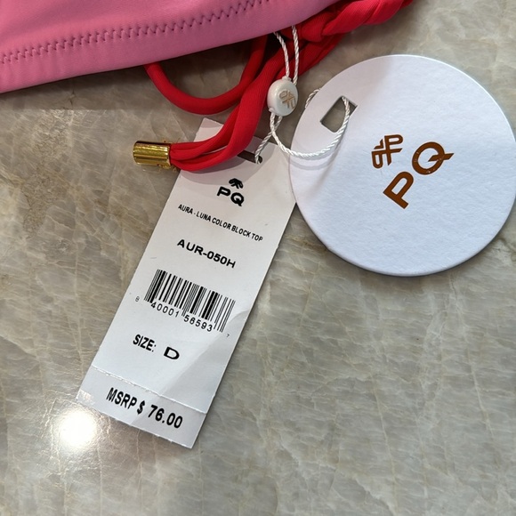 PQ Swim- Aura Luna Color Block Top- Size‎ D - Picture 4 of 6